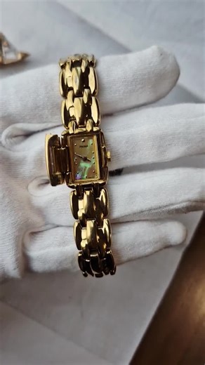 Vintage Pulsar Peek-a-boo Ladies Tank Watch by Seiko Gold Tone, Elegant Band! Mother of Pearl Dial! New Battery! RARE & CLASSY!! - Etsy