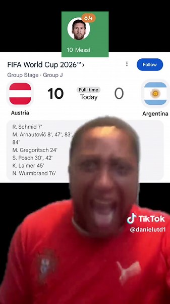 AUSTRIA 10-0 ARGENTINA HIGHLIGHTS. LIONEL MESSI NO GOALS OR ASSIST TODAY #argentina #austria #lionelmessi #messi #worldcup2026