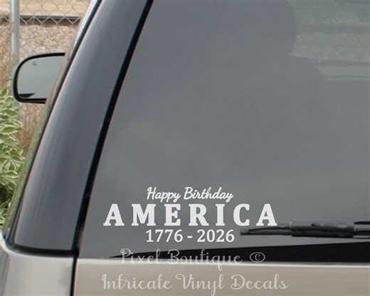 Happy Birthday America Vinyl Decal - Etsy