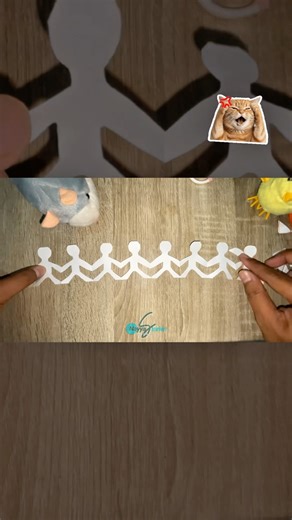 Cara Mudah Membuat Origami Orang Bergandengan Tangan | DIY Paper Doll Chain | #origami kertaslipat