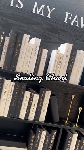 DIY Bookshelf Seating Chart for a Wedding