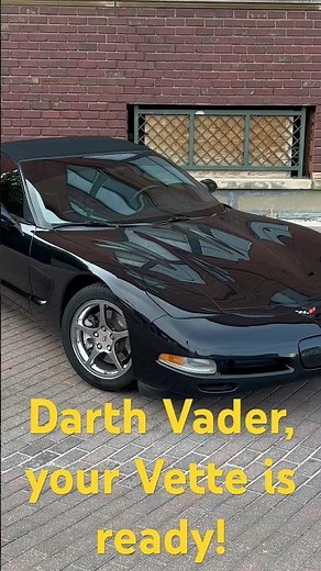 Sneak Peek! Lord Vader, your Vette is ready! 2002 Chevrolet Corvette Convertible triple black!