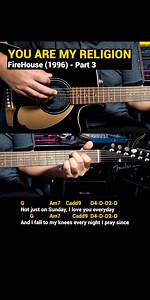 25K views · 177 reactions | You Are My Religion - FireHouse (Easy Guitar Chords Tutorial with Lyrics) part 3 SHORTS REELS | Doc OTEP Studio | Facebook