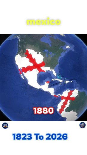 Evolution of Mexico 🇲🇽 in 200 Years #maps #history#historymap