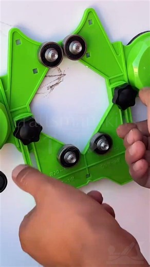 Tile Hole Positioning Aid Tool in Use