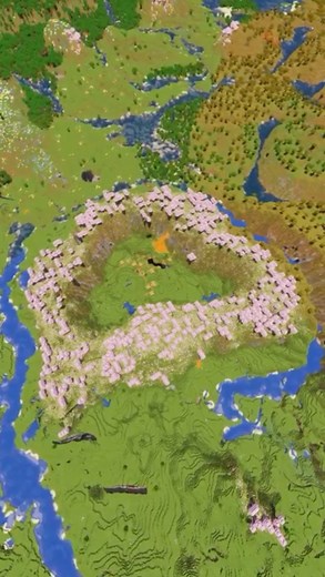 Minecraft Cherry Grove Circle Village Seed!