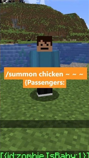 Tutorial How to spawn a chiken jockey #minecraft