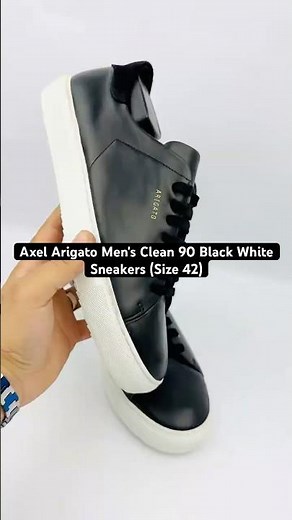Axel Arigato Men's Clean 90 Black White Sneakers (Size 42) #axelarigato #prelovedtreasures #thrift