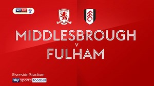 Middlesbrough 0-0 Fulham: Boro drop into bottom three with stalemate