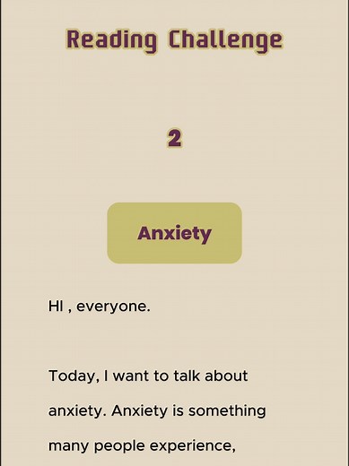 Overcoming Anxiety Through Reading Challenge