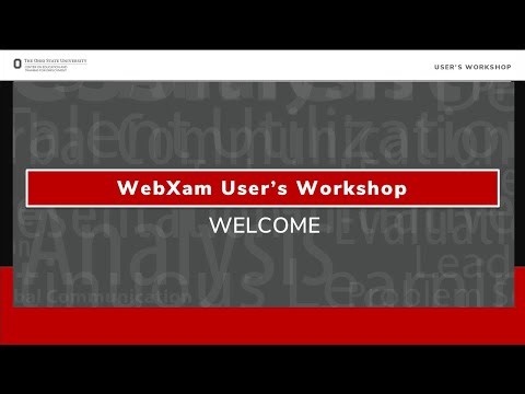 2024 WebXam Users Workshop