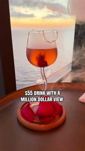 This is the iconic Rose at The Rose bar on Disney Cruise Line and yes, it’s $55