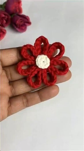 🌸👌🏻Wow Amazing! 🌸Super Easy Crochet flower pattern for beginners🌸#trending #shorts #viral