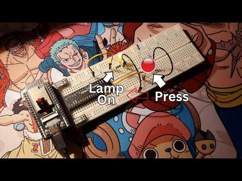 ESP32 Tutorial: LED Lamp/Push Button on a Breadboard