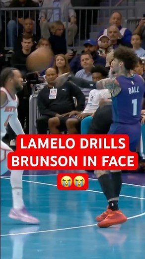 LaMelo hits Brunson in the face 😭