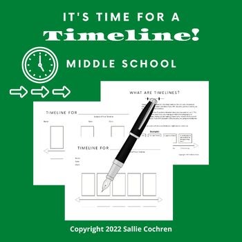 It's Time for a Timeline! Timeline Graphic Organizers for Middle School