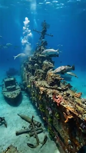 Old sunk ship