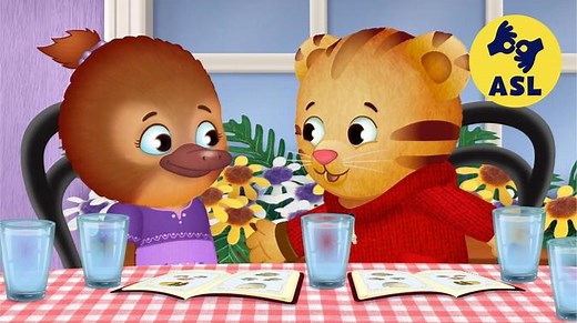 Daniel Tiger's Neighborhood - Calm at the Restaurant/Calm in Class (ASL) Video | PBS KIDS