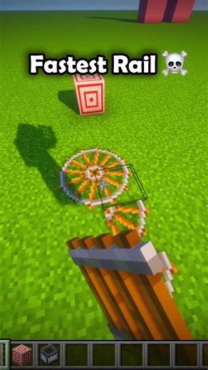 #fyp #viral #minecraftmemes #experiment #rail #fast | minecraft