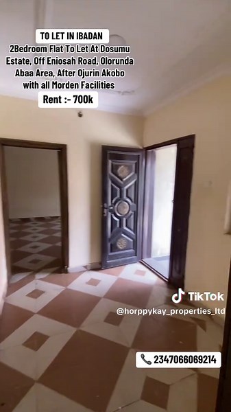 2 Bedroom Flat Available for Rent in Ibadan