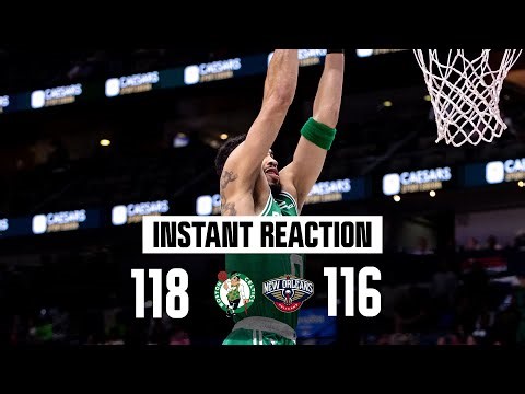 INSTANT REACTION: Jayson Tatum hits the game-winner vs. Pelicans with less than a second remaining