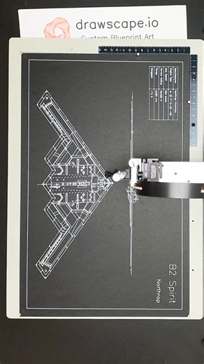 Shop B2 Bomber plotter art @ https://drawscape.io | Drawscape