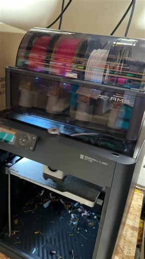 I currently have 5 Bambu P1S with a couple more waiting to be unboxed 🫣😝 Lots of questions recently on which printer I recommend, I have been very very happy with my Bambu printers! They are very reliable and have lots of options for people who are just looking to get into 3D printing! If it’s in your budget I would 100% recommend the P1S combo or the new P2S. The AMS is most definitely worth it in my opinion! Any specific questions about my printers? #3D #3dprinting #smallbusiness