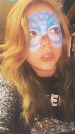 Owl face paint #owl #facepaint #makeup #halloweenmakeup #halloween