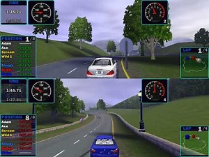 Need For Speed 4 NFS4 High Stakes Splitscreen gameplay
