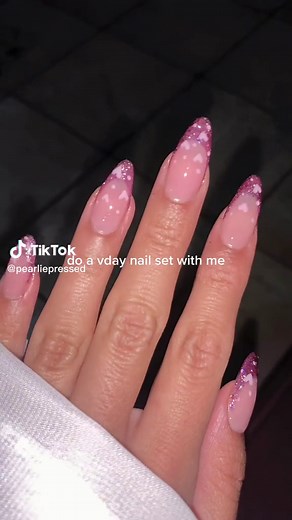 Valentine's Day Nail Ideas with Purple Sparkle | DIY Nail Tutorial