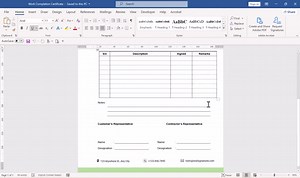 Work Completion Certificate Template | MS Word & Google Docs | Construction, Project Management Form - Etsy
