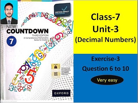 Class 7 math exercise 3 Question 6 to 10 | New countdown third edition book 7 exercise 3 | Oxford