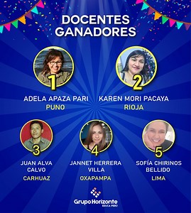 68 reactions · 6 comments | 拾PREMIAMOS A LOS DOCENTES GANADORES拾 Este 2021 celebramos a lo grande EL DÍA DEL MAESTRO. Fueron 5 los afortunados ganadores, que se llevaron los ansiados premios. Te invitamos a que los conozcas y vivas con nosotros la alegría al recibir sus presentes.朗朗 | Grupo Horizonte Educa Perú | Facebook