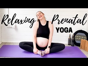 RELAXING PREGNANCY YOGA STRETCHES | Third Trimester Yoga for BETTER SLEEP | Evening Prenatal Yoga