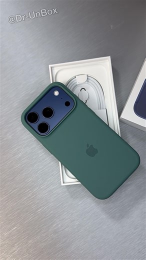 iPhone 17 Pro Unboxing with Pine Green Silicone Case✨ #shorts #trending #iphone #iphone17 #apple
