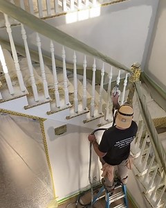 TurboForce technology makes #graco FinishPro HVLP sprayers one of the coolest running, longest life HVLP sprayers on the market. On one of many finishing jobs, @thebeardandthebrush uses theirs here to apply urethane enamel on these spindles. ・・・ Some fun dialing in the HVLP on these spindles! Good preparation and coverage we were able to eliminate majority of the old brush strokes with a urethane enamel 🎨 #mkpainting #customfinishes #AFinerFinish #takeprideinyourcraft #paintlife #spraylife #pai