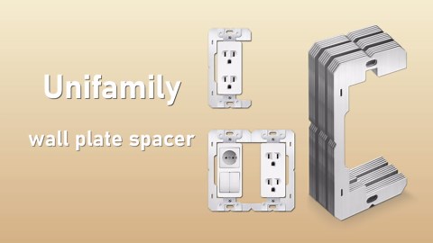 UNIFAMILY 20 Pcs Wall Plate Spacer, Outlet Spacers for Fixing Electrical Outlet, Electric Outlet Leveling Plates, Receptacle Spacers, Electrical Outlet Shim Device Level Plates for Receptacles