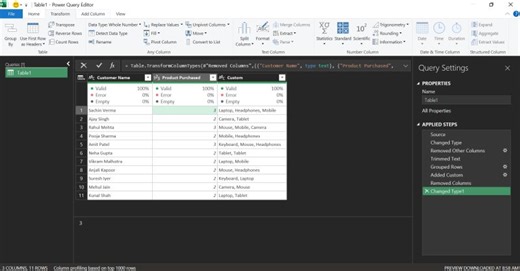 Satish Dhawale's Power Query Task: Customer Purchase Analysis | Anuj . posted on the topic | LinkedIn