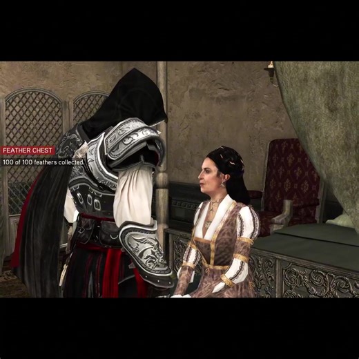 What happens when you collect all 100 feathers in AC2? #Ezio #playstation #xbox #gaming