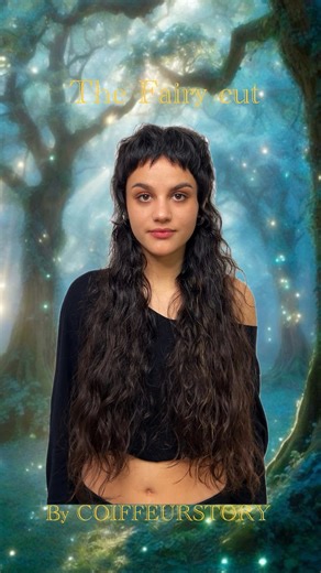 Coiffeurstory✂️Gabby & Yannick on Instagram: "🧚🏽 The Fairy cut explained! ✨ @coiffeurstory For the long haired fairy, elf, witch in you 🧙🏽‍♀️🖤 @isiskrisis So what creates the signature fairy hair look? It is a hybrid of the shag haircut and the mullet so it has elements of both! But it’s so distinct we decided to name it an elvish shaggy mullet or in short the fairy cut! ✨ For this big hair transformation we did an onine consultation with Gabby @not_yourse