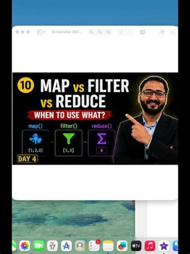 map vs filter vs reduce in JavaScript 🔥 Explained in 60 Seconds #javascript #reactnative #reactjs