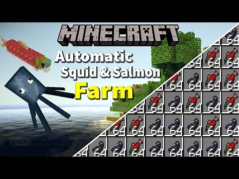 Automatic Squid & Salmon Farm | Minecraft | 1.16.3 +