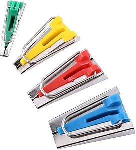 Fabric Clover Bias Tape Makers Binding Snap on Foot Awl Pin for Patchwork Sewing Accessories Quilt Craft Machine Tools