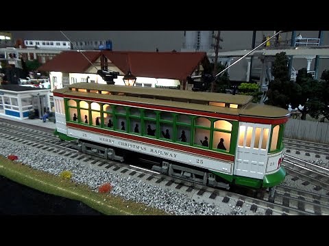 MTH RailKing Brill Semi-Convertible Christmas Trolley - Review