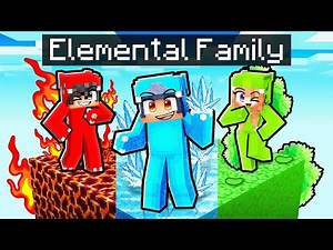 Adopted by an ELEMENTAL FAMILY in Minecraft!