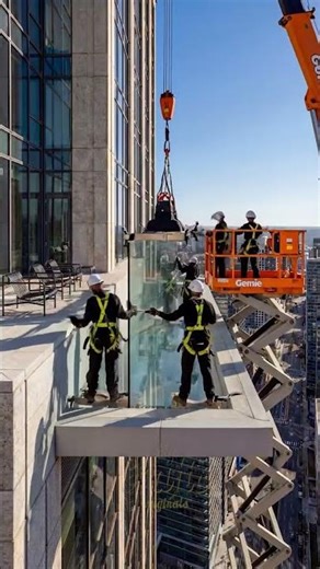 Building a Glass Infinity Pool 40 Floors Above the City