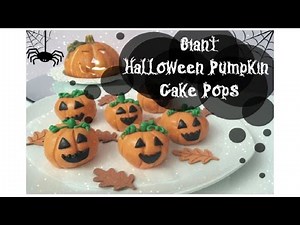 Tutorial : How to make giant Halloween Pumpkin Cake Pops !