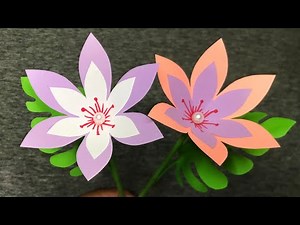 How to Make Easy Paper flower - Making Paper flowers for Decoration - DIY Paper Craft Tutorial