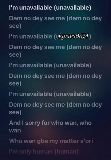 Davido ft. Musa Keys: Unavailable Lyrics