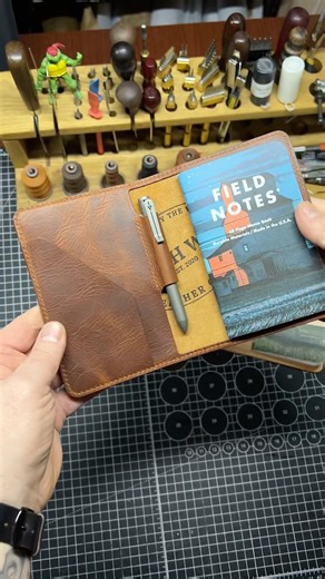 I’ve made another cover for Field Notes notebooks | Crafted from the same Badalassi Wax leather